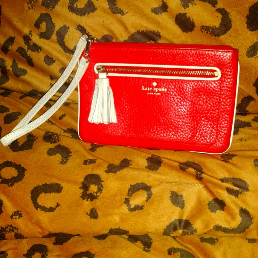 Red Kate Spade Wristlet